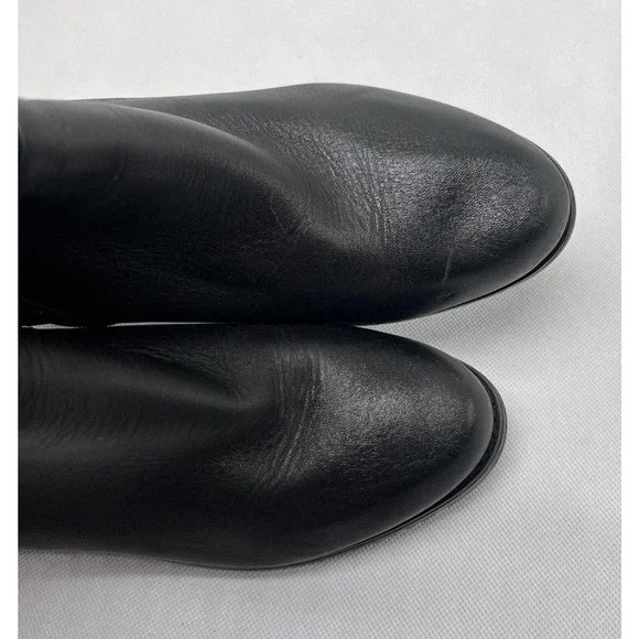 Vaneli Black Leather Zip Up Ankle Booties Boots Women's Size 7.5M - Picture 4 of 6